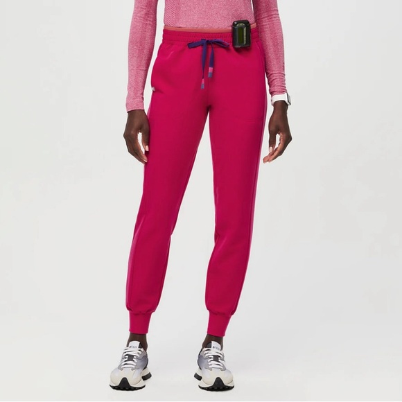 Figs Pants - Limited Edition Figs Mari Skinny Jogger Scrub Pants in Ultra Rose